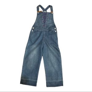 Epic thread’s big girls denim jean lace dark blue jumpsuit sz 14